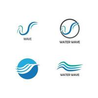 modèle de logo de vague d'eau vecteur