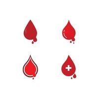 vecteur d'icône de logo de sang