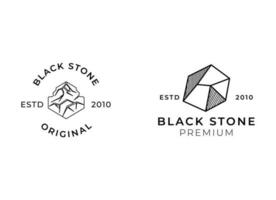 noir pierre prime marbre logo conception. pierre logo vecteur
