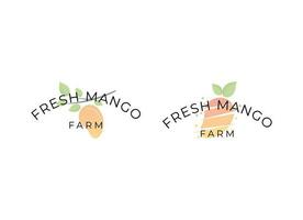 mangue fruit vecteur illustration logo icône