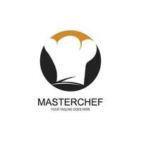 vecteur de modèle de logo de chef de chapeau