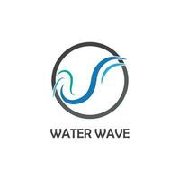 modèle de logo de vague d'eau vecteur