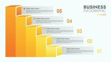 infographie modèle pour présentations et Caractéristiques Les données visualisation comprend une processus graphique avec schémas, pas, options. le concept pour commercialisation par des illustrations pour conduire à succès. vecteur