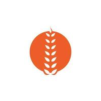 blé logo modèle vecteur