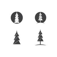 Noël arbre logo ilustration vecteur