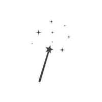 magicien bâton sorcier icône logo vecteur