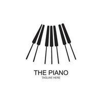 piano logo conception modèle. vecteur