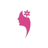 beauté femmes visage silhouette personnage vecteur