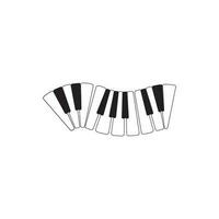 piano logo conception modèle. vecteur