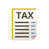 impôt formalités administratives vecteur isolé sur blanc Contexte