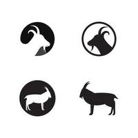 modèle de logo de chèvre vecteur