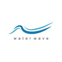 modèle de logo de vague d'eau vecteur