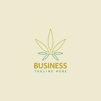 Facile Roi cannabis logo conception. ligne cannabis couronne logo vecteur. adapté pour agriculture entreprise, médical etc vecteur