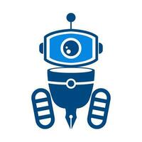 robot logo icône conception vecteur