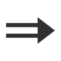 flèche direction connexe icône droite pointé orientation silhouette style vecteur