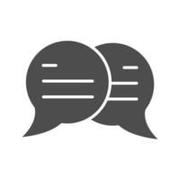 bulle de dialogue message sms chat icône de style silhouette vecteur