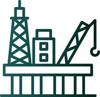 conception d'icône de vecteur de plate-forme pétrolière