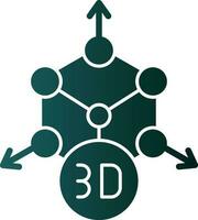 conception d'icône vectorielle de modélisation 3d vecteur