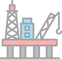 conception d'icône de vecteur de plate-forme pétrolière