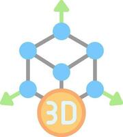 conception d'icône vectorielle de modélisation 3d vecteur