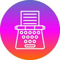 conception d'icône de vecteur de machine à écrire