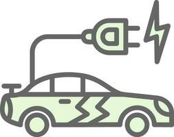 conception d'icône de vecteur de voiture électrique