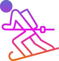des skis vecteur icône conception