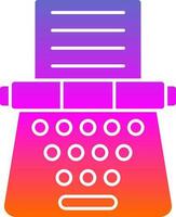 conception d'icône de vecteur de machine à écrire