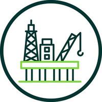 conception d'icône de vecteur de plate-forme pétrolière