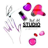 modèle de conception de logo de studio de maquillage vecteur