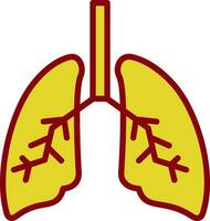 conception d'icône de vecteur de poumons