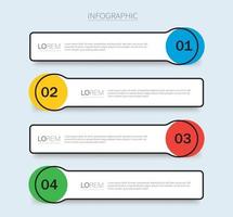 modèle de vecteur graphique d'informations avec 4 options