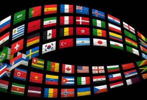 concept de vecteur de drapeaux de pays du monde