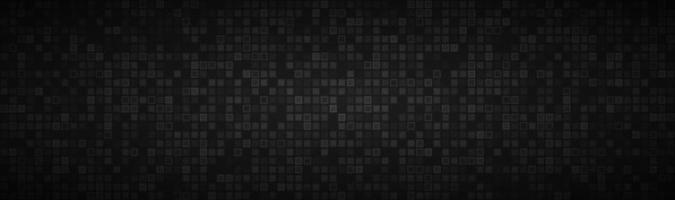 en-tête abstrait noir avec des carrés transparents look mosaïque bannière illustration vectorielle moderne vecteur