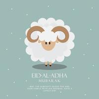 affiche de carte de voeux islamique eid al adha eid mubarak vecteur