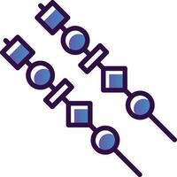 conception d'icônes vectorielles satay vecteur