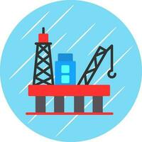 conception d'icône de vecteur de plate-forme pétrolière