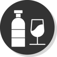 conception d'icône de vecteur de bouteille de vin