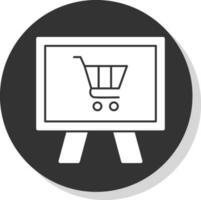 conception d'icône vectorielle de magasinage en ligne vecteur