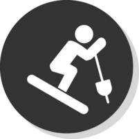 conception d'icônes vectorielles de ski vecteur