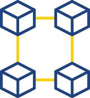 conception d'icône vectorielle blockchain vecteur