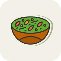 vert curry vecteur icône conception