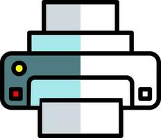 conception d'icône de vecteur d'imprimante