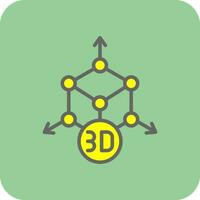 conception d'icône vectorielle de modélisation 3d vecteur