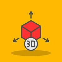 conception d'icône de vecteur de modèle 3d