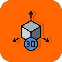 conception d'icône de vecteur de modèle 3d