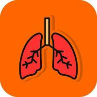 conception d'icône de vecteur de poumons