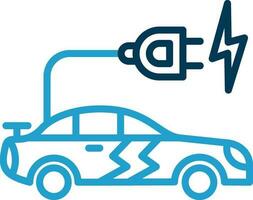 conception d'icône de vecteur de voiture électrique