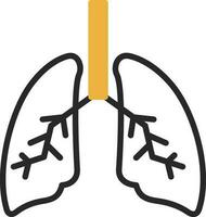 conception d'icône de vecteur de poumons
