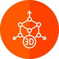 conception d'icône vectorielle de modélisation 3d vecteur